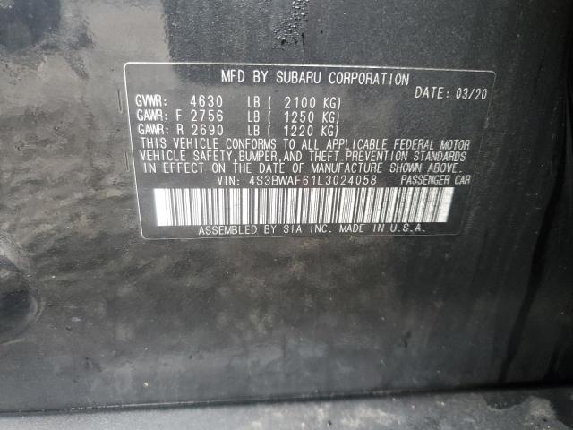 2020 SUBARU LEGACY SPO 4S3BWAF61L3024058