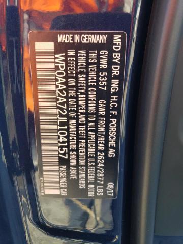 2018 PORSCHE PANAMERA 4 - WP0AA2A72JL104157