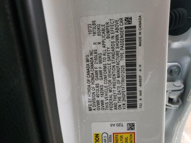 2024 HONDA CIVIC EX - 2HGFE1F77RH312025