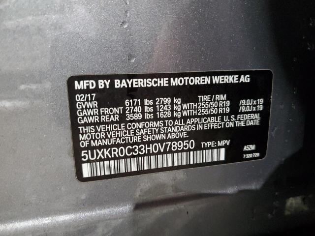2017 BMW X5 XDRIVE3 - 5UXKR0C33H0V78950