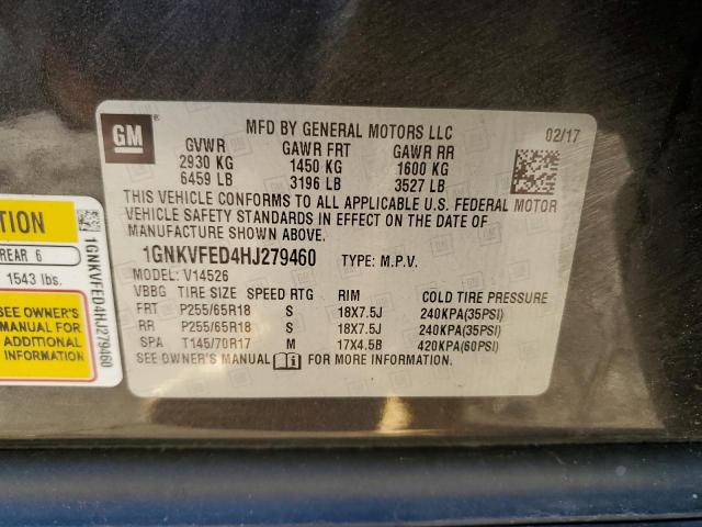 2017 CHEVROLET TRAVERSE L - 1GNKVFED4HJ279460
