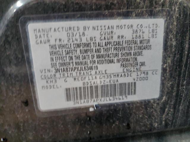 2018 NISSAN SENTRA S - 3N1AB7APXJL634619