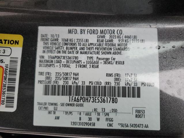 VIN 1FA6P0H73E5361780 2014 FORD FUSION no.12