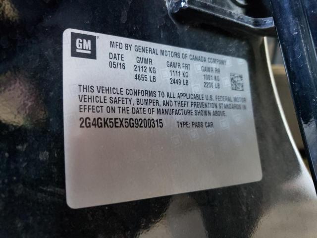 2016 BUICK REGAL - 2G4GK5EX5G9200315