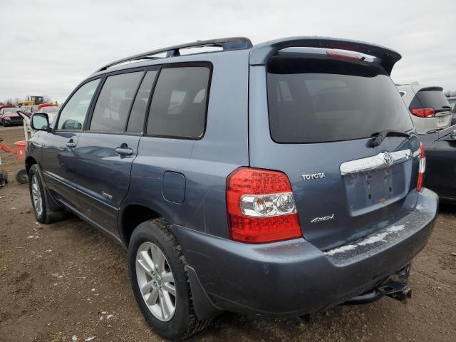 TOYOTA HIGHLANDER 2007 blue 4dr spor hybrid engine JTEEW21A670036126 photo #3