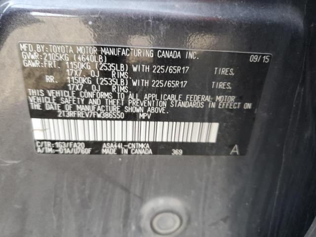 2015 TOYOTA RAV4 XLE - 2T3RFREV7FW386550
