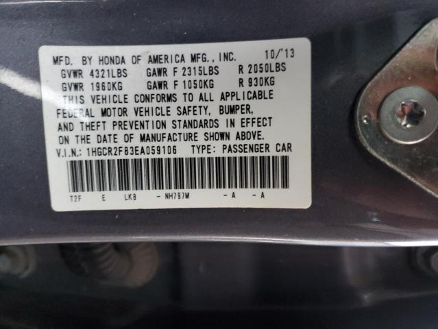 VIN 1HGCR2F83EA059106 2014 HONDA ACCORD no.12