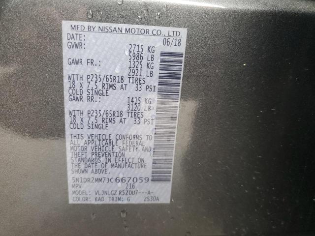 2018 NISSAN PATHFINDER - 5N1DR2MM7JC667059