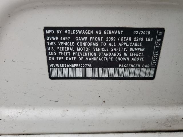2015 VOLKSWAGEN CC SPORT - WVWBN7AN8FE822778