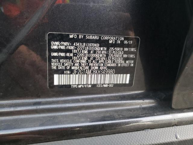 VIN JF2GTAMC8KH349980 2019 SUBARU CROSSTREK no.12