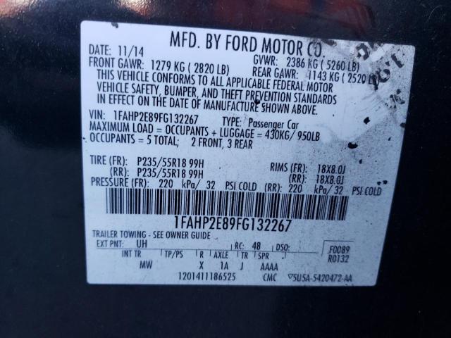 VIN 1FAHP2E89FG132267 2015 FORD TAURUS no.12