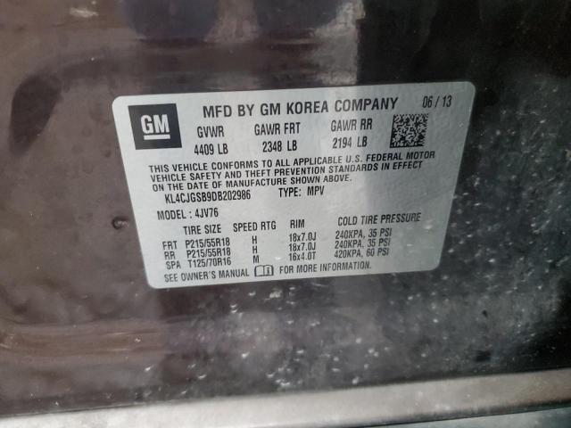 VIN KL4CJGSB9DB202986 2013 BUICK ENCORE no.12