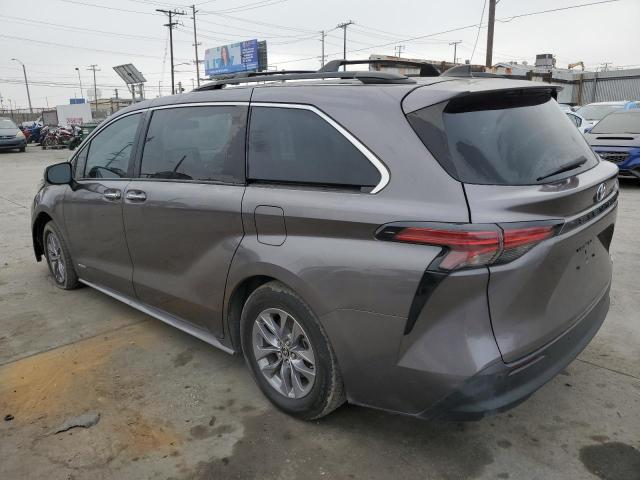 TOYOTA SIENNA XLE 2021 gray  Hybrid 5TDYRKEC5MS024126 photo #3