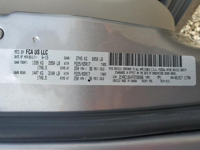 2015 CHRYSLER TOWN & COU - 2C4RC1BG4FR726506