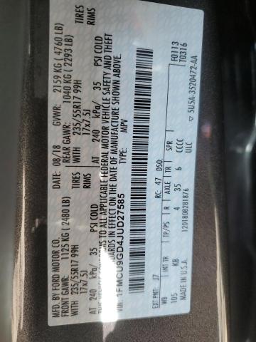 2018 FORD ESCAPE SE - 1FMCU9GD4JUD27585