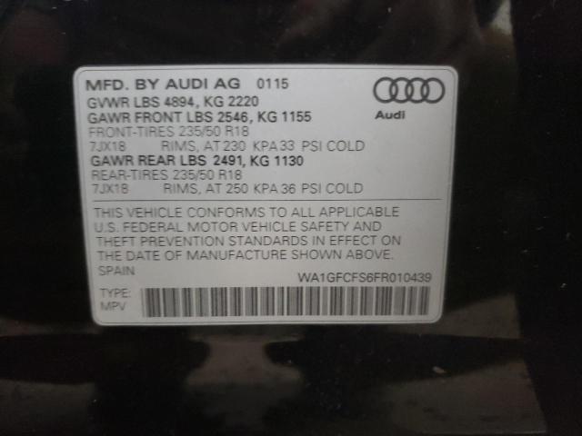 2015 AUDI Q3 PRESTIG WA1GFCFS6FR010439