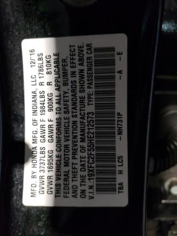 2017 HONDA CIVIC LX - 19XFC2F55HE212573