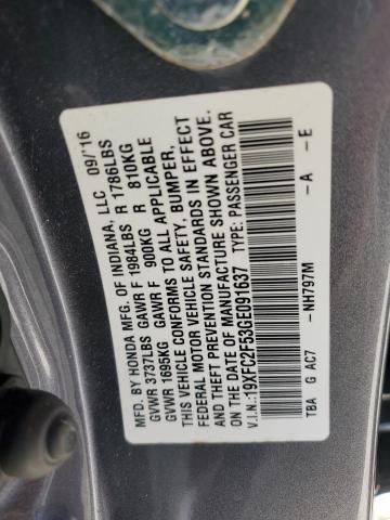 VIN 19XFC2F53GE091637 2016 HONDA CIVIC no.13