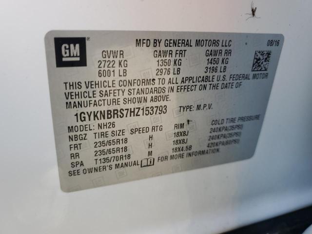 2017 CADILLAC XT5 LUXURY - 1GYKNBRS7HZ153793