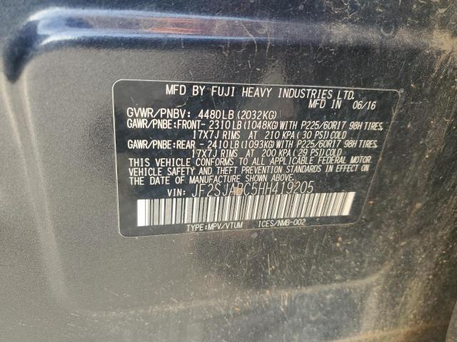 2017 SUBARU FORESTER 2 - JF2SJABC5HH419205