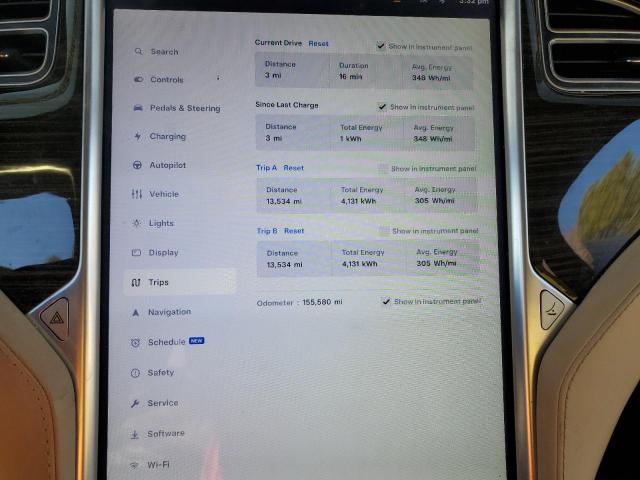 VIN 5YJSA1E19FF110505 2015 TESLA MODEL S no.9