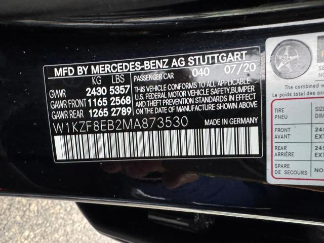 VIN W1KZF8EB2MA873530 2021 MERCEDES-BENZ E-CLASS no.10