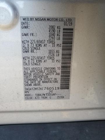 2019 NISSAN ROGUE S - 5N1AT2MT2KC760519