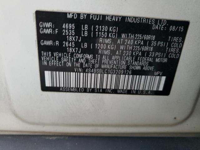 2016 SUBARU OUTBACK 2. - 4S4BSBLC1G3209126