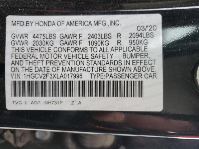 2020 HONDA ACCORD SPO - 1HGCV2F3XLA017996