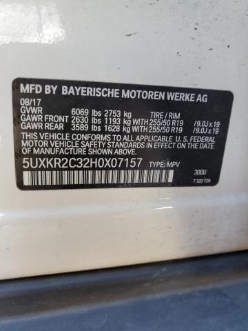 VIN 5UXKR2C32H0X07157 2017 BMW X5 no.13