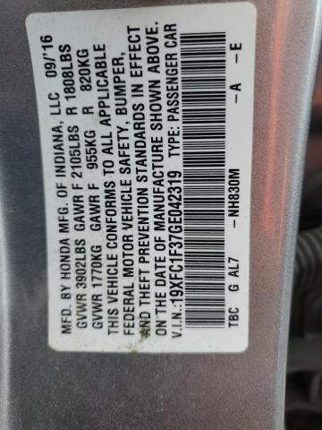 2016 HONDA CIVIC EX - 19XFC1F37GE042319
