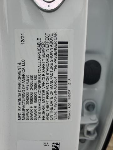 VIN 1HGCV3F24NA004564 2022 HONDA ACCORD no.12