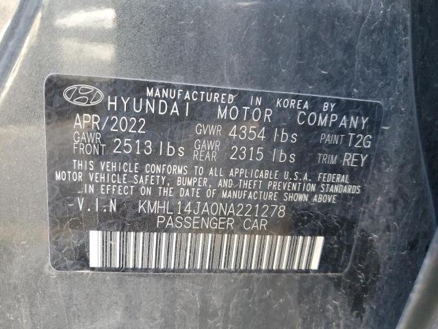 2022 HYUNDAI SONATA SEL - KMHL14JA0NA221278