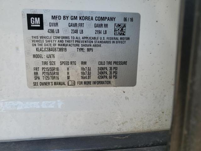 2016 BUICK ENCORE - KL4CJCSB4GB738919