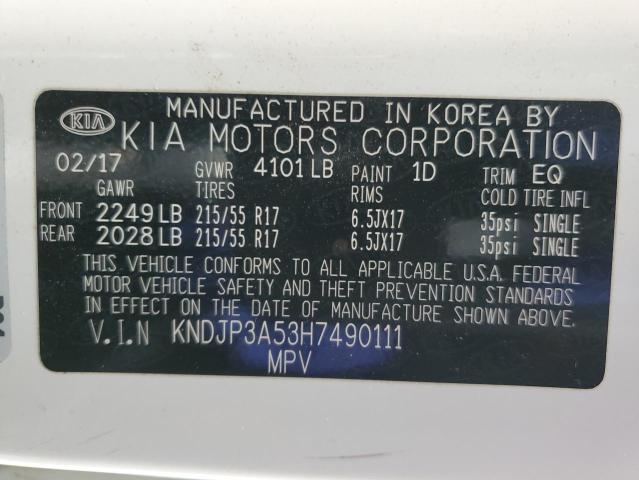 VIN KNDJP3A53H7490111 2017 KIA SOUL no.12