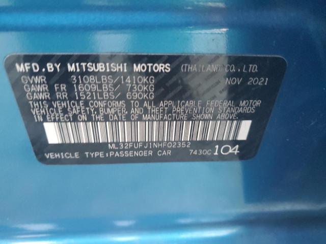 2022 MITSUBISHI MIRAGE G4 - ML32FUFJ1NHF02352
