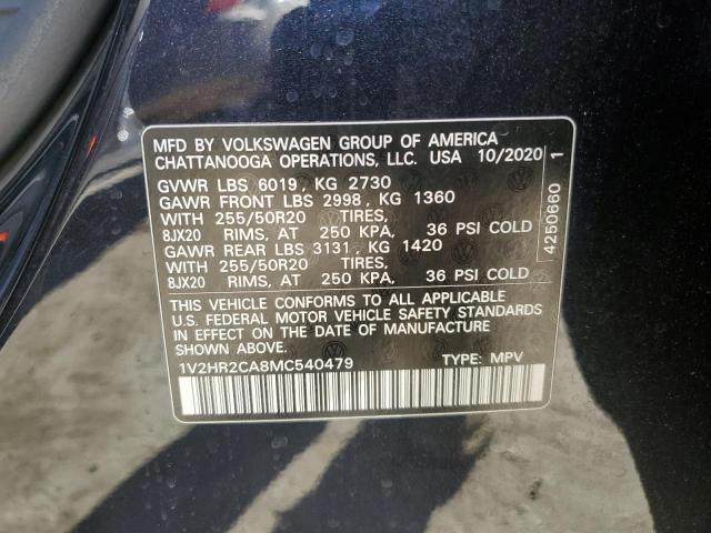 2021 VOLKSWAGEN ATLAS SE - 1V2HR2CA8MC540479