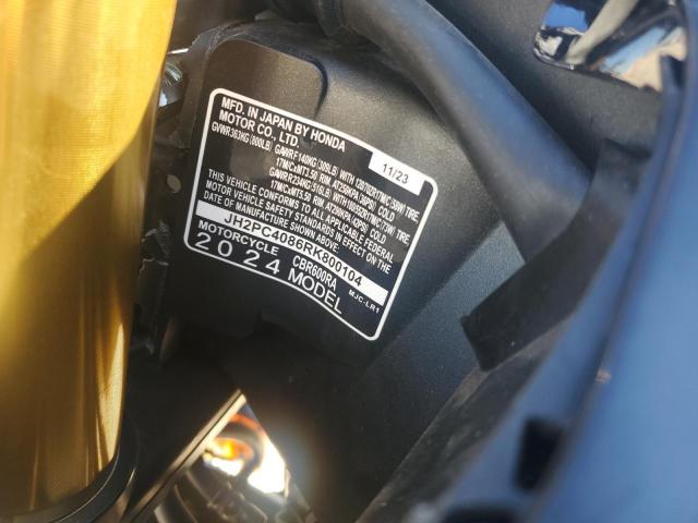 2024 HONDA CBR600 RA JH2PC4086RK800104