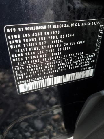 2022 VOLKSWAGEN TAOS S - 3VVDX7B25NM025213