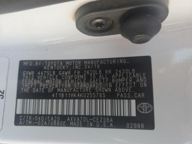 2019 TOYOTA CAMRY L - 4T1B11HK1KU255765