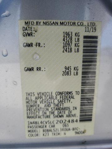 2020 NISSAN ALTIMA SR - 1N4BL4CV5LC202484