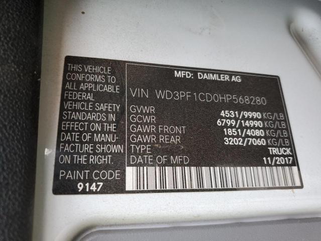 VIN WD3PF1CD0HP568280 2017 MERCEDES-BENZ SPRINTER no.13