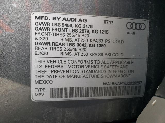 2018 AUDI Q5 PREMIUM - WA1BNAFY6J2029287