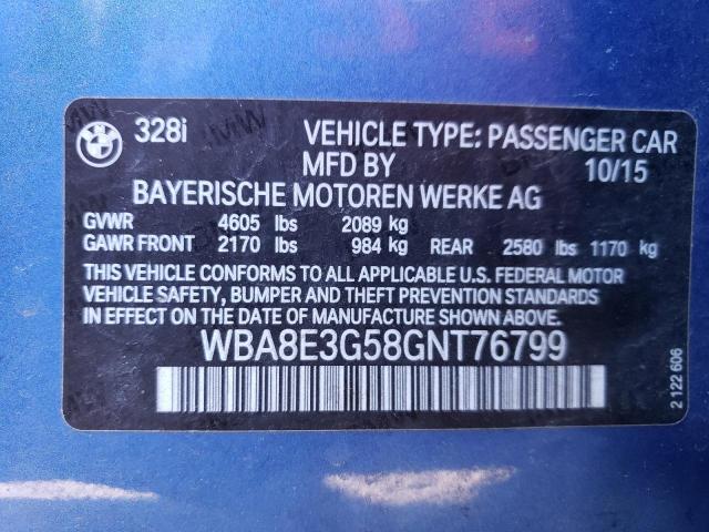 VIN WBA8E3G58GNT76799 2016 BMW 3 SERIES no.13