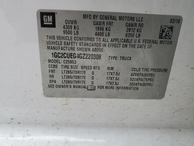 2016 CHEVROLET SILVERADO - 1GC2CUEG4GZ220308