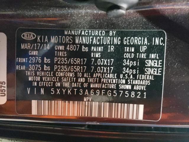 VIN 5XYKT3A69FG575821 2015 KIA SORENTO no.13