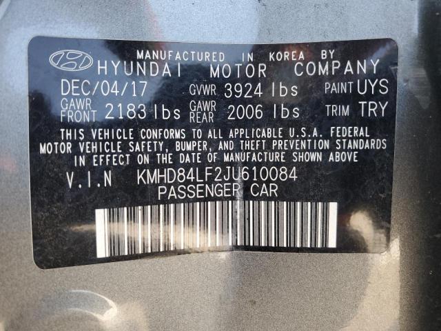 VIN KMHD84LF2JU610084 2018 HYUNDAI ELANTRA no.13