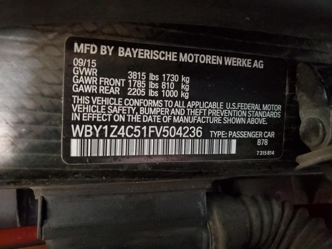 Lot #3028294822 2015 BMW I3 REX