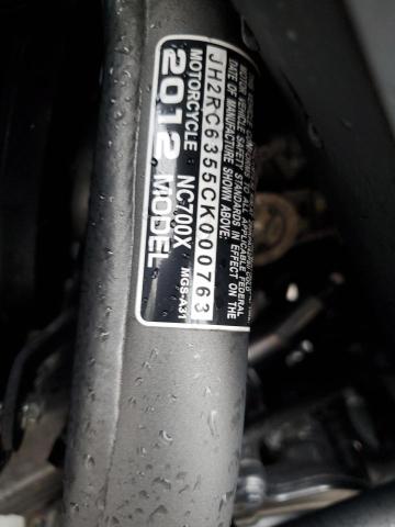 2012 HONDA NC700X JH2RC6355CK000763