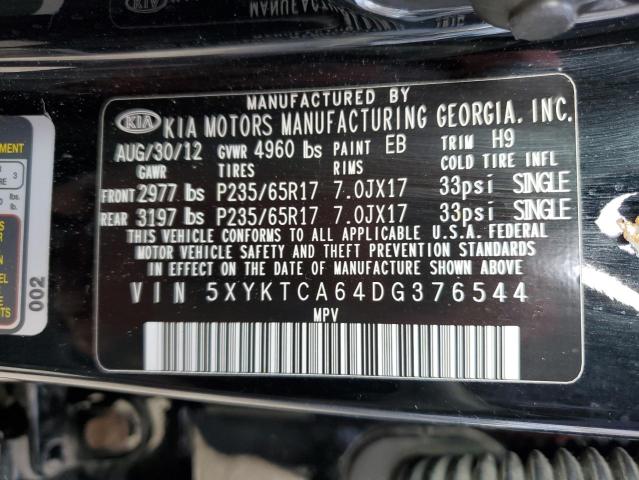 VIN 5XYKTCA64DG376544 2013 KIA SORENTO no.13